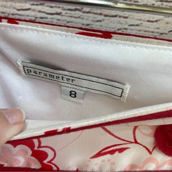 ANTHROPOLOGIE PARAMETER RED FLORAL SKIRT‎ - Picture 5 of 6